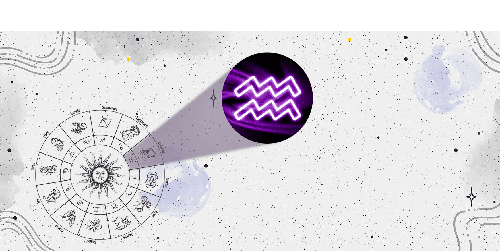 Aquarius horoscope background