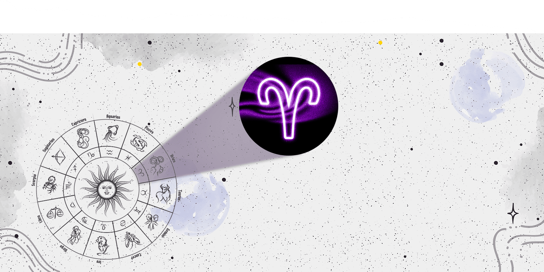 Aries horoscope background