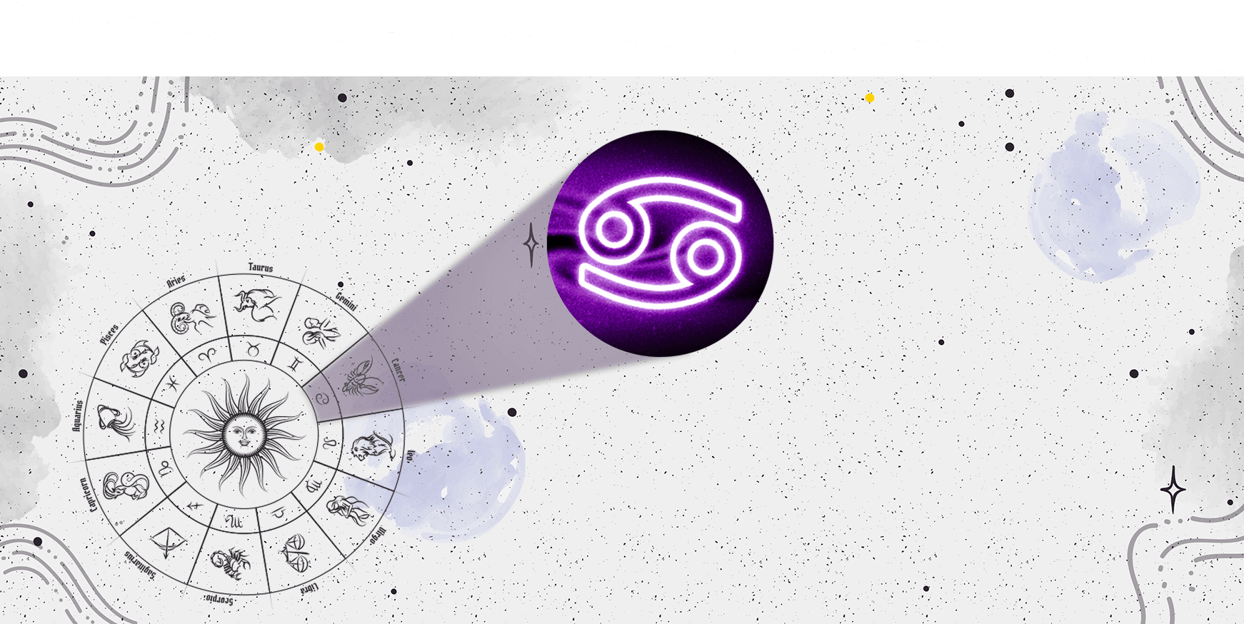 Cancer horoscope background