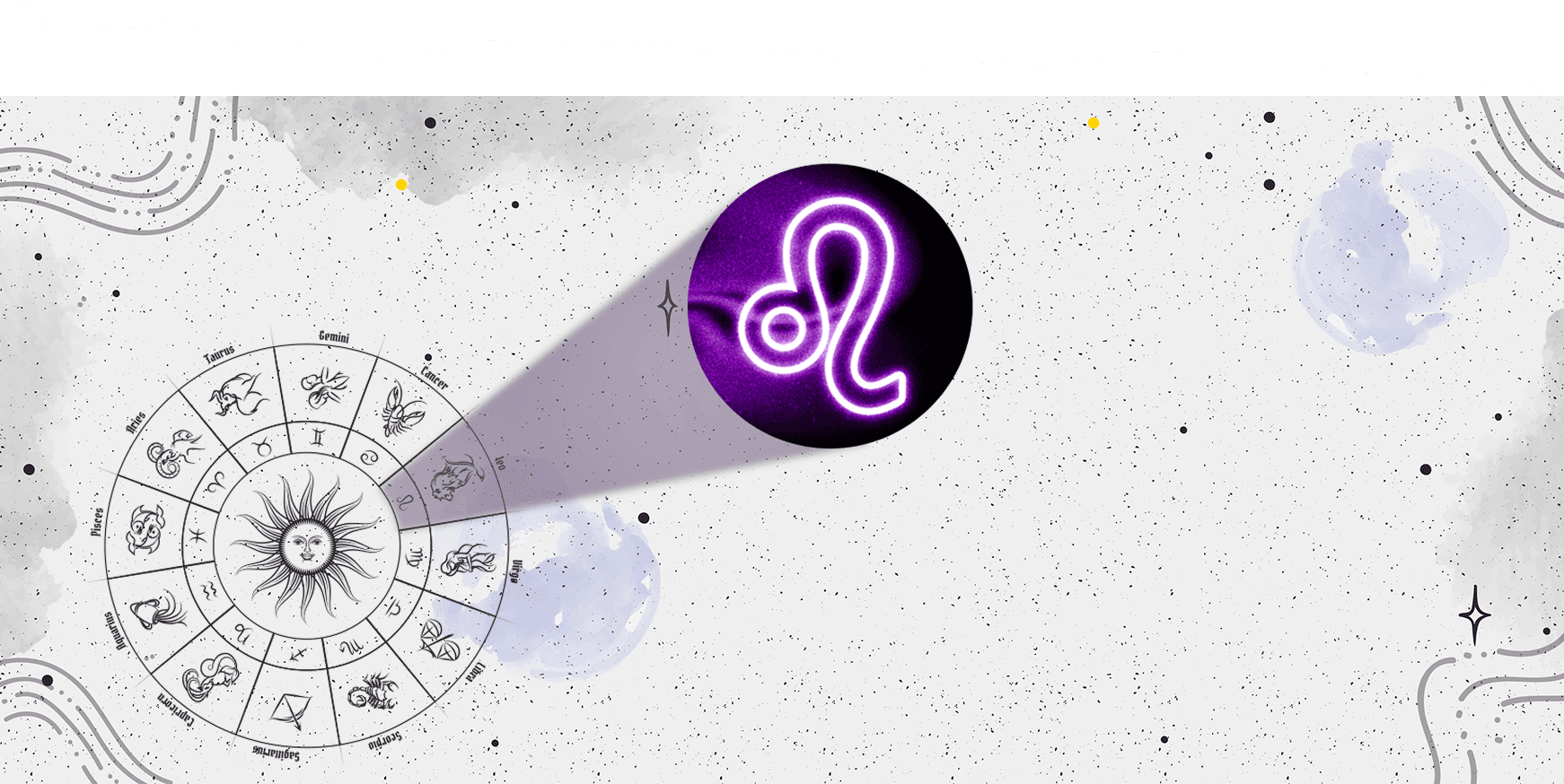 Leo horoscope background