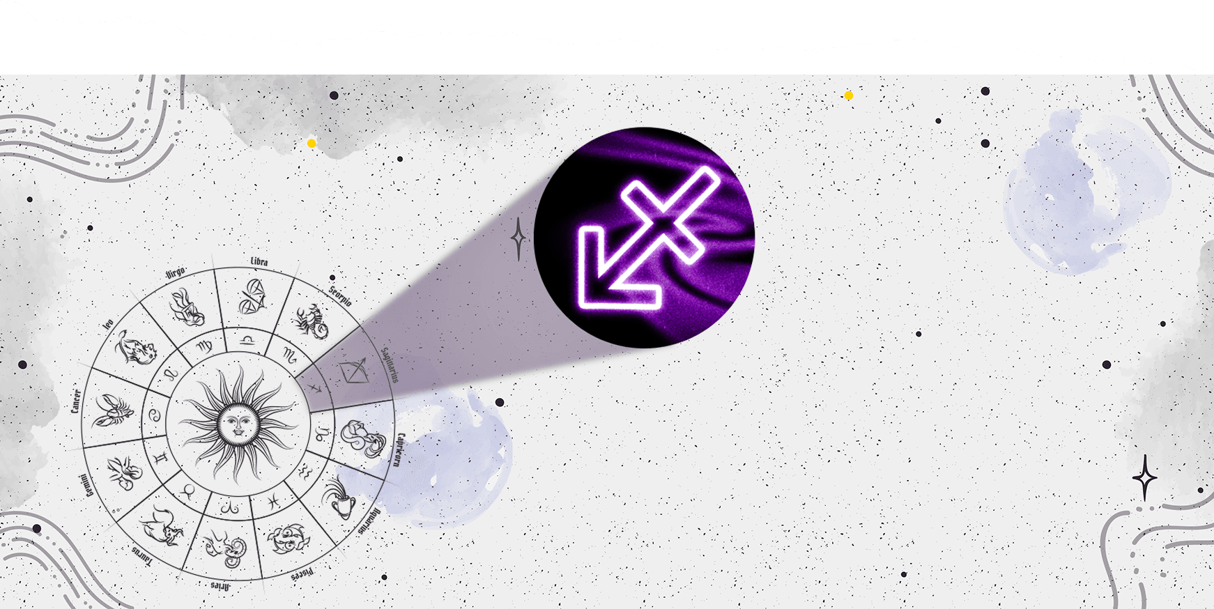 Sagittarius horoscope background